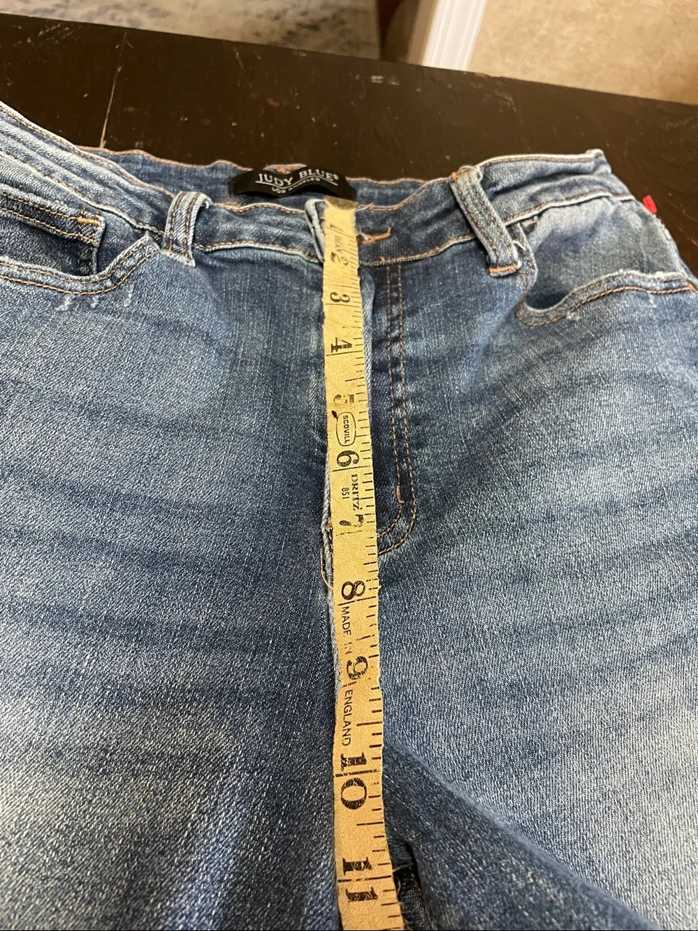 Judy Blue Medium Wash Wide Leg Crop Jeans 7/28.